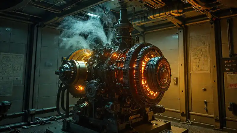 Dispositivo antiguo misterioso emite energía y vibraciones