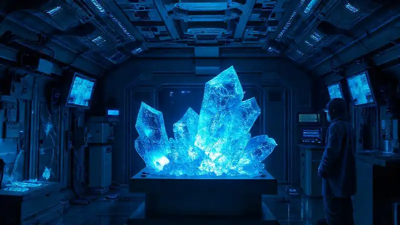 Cristales SCP-1021 en contenedor sellado seguro