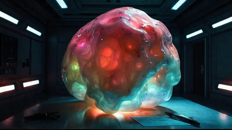 Masiva orgánica luminosa en habitación de alta tecnología