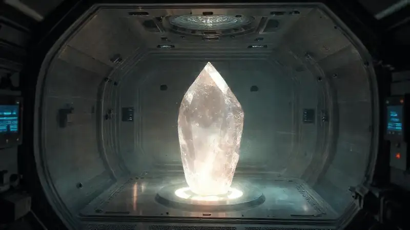 Cámara segura, cristal brillante, radiación y sensores