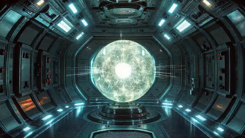 Esfera luminosa en cámara de alta seguridad