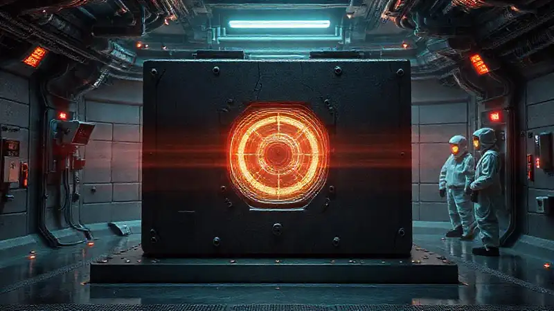 Cápsula cerámica futurista con seguridad y distorsión