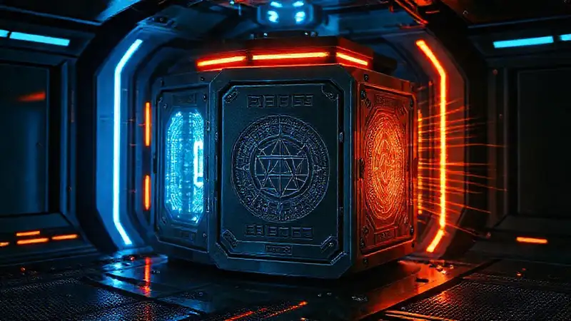 Cápsula futurista de alta tecnología y control