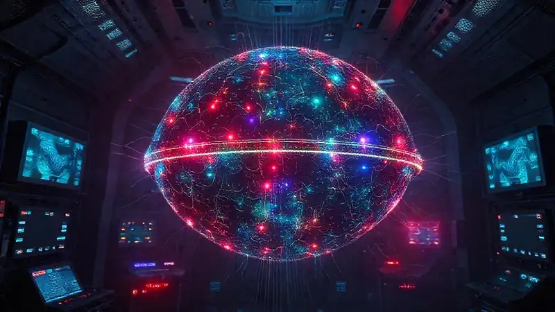Estructura luminosa y misteriosa en espacio profundo