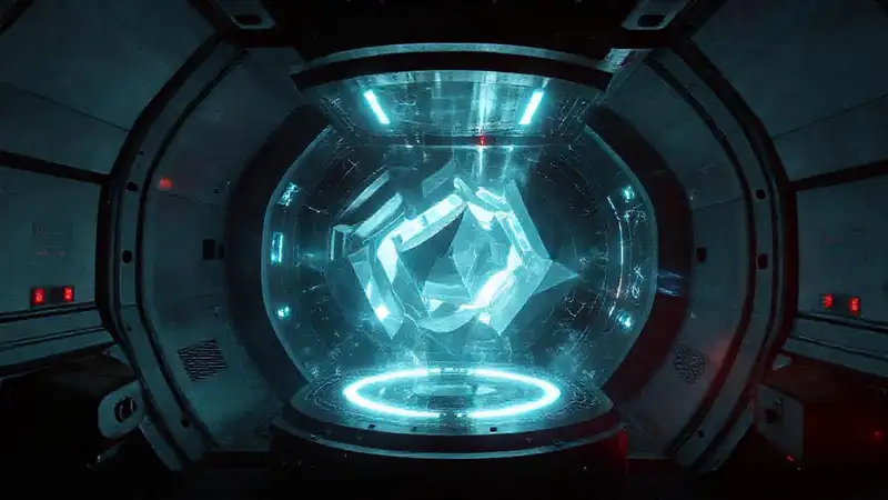Anomalía espacial inquietante en contenedor futurista