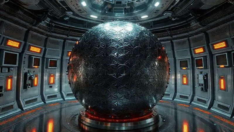 Estructura metálica misteriosa en recinto seguro