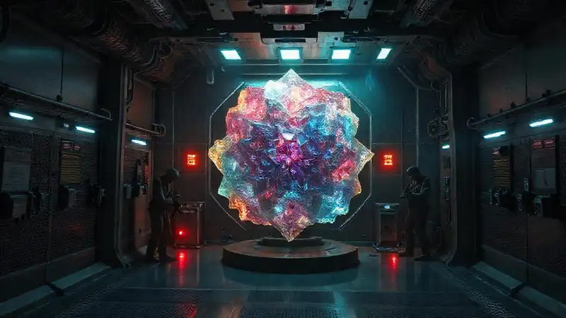 Cámara segura con cristal fractal y vigilancia