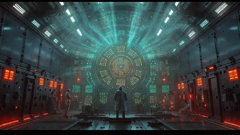 Estructura electromagnética misteriosa en cámara blindada
