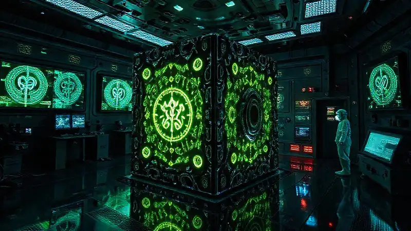 Estructura fractal tecnológica y ambiente inquietante