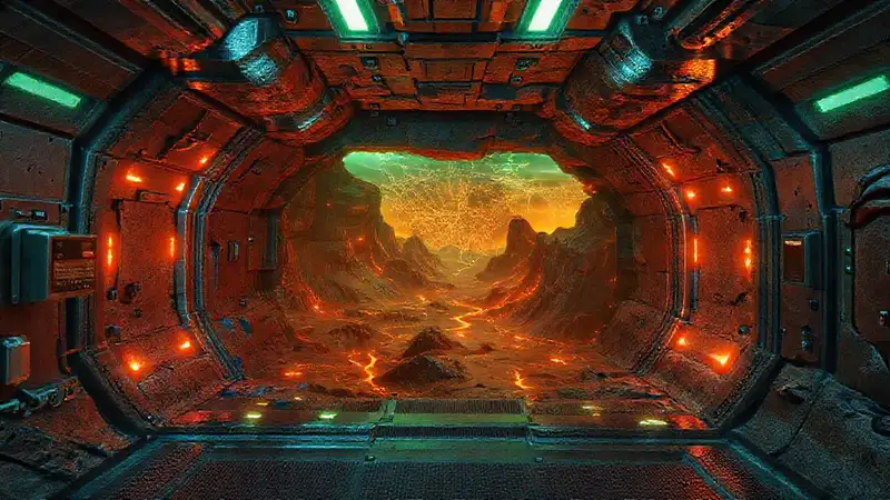 Cápsula alienígena secreta con tecnología avanzada