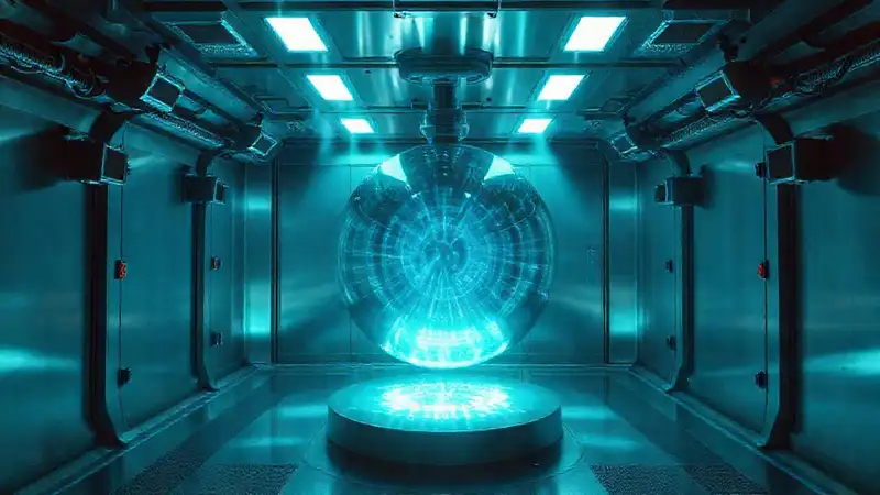 Objeto misterioso y brillante en cámara de contención