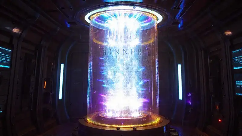 Cilindro transparente con energía psíquica misteriosa