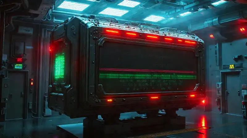 IVA: dispositivo alienígena en contención futurista