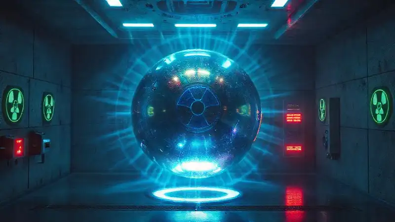 Objeto misterioso con energía en cámara segura