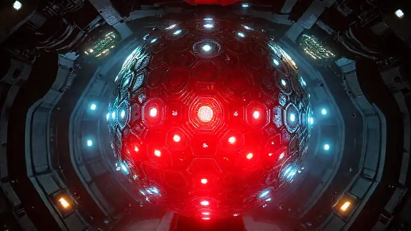 Esfera metálica misteriosa en instalación de seguridad