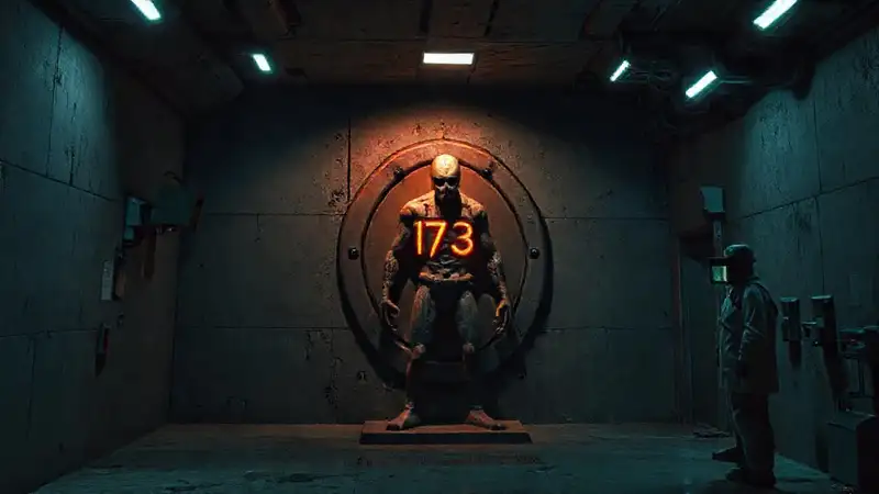 Figura SCP-173 en celda reforzada de concreto