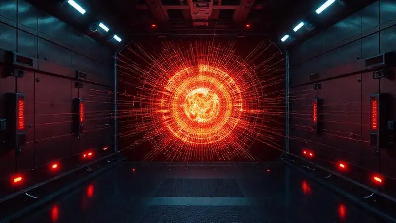 Campo energético misterioso en cámara de alta tecnología