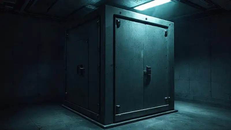 Estructura misteriosa en cámara de alta seguridad