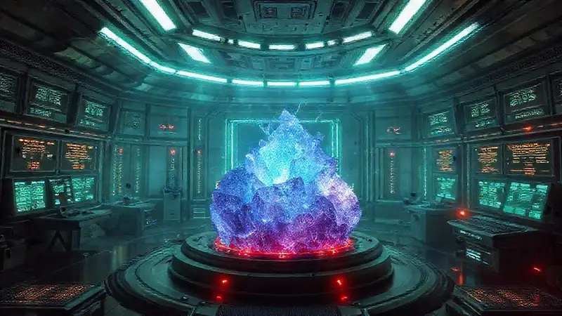 Fenómeno electromagnético misterioso en cámara futurista