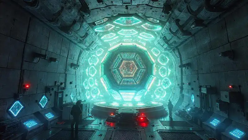 Laboratorio secreto con tecnología avanzada y seguridad