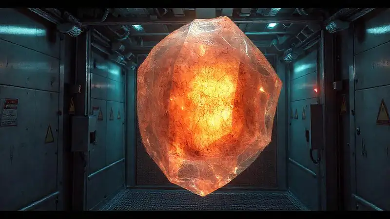 Objeto biológico misterioso en cámara reforzada