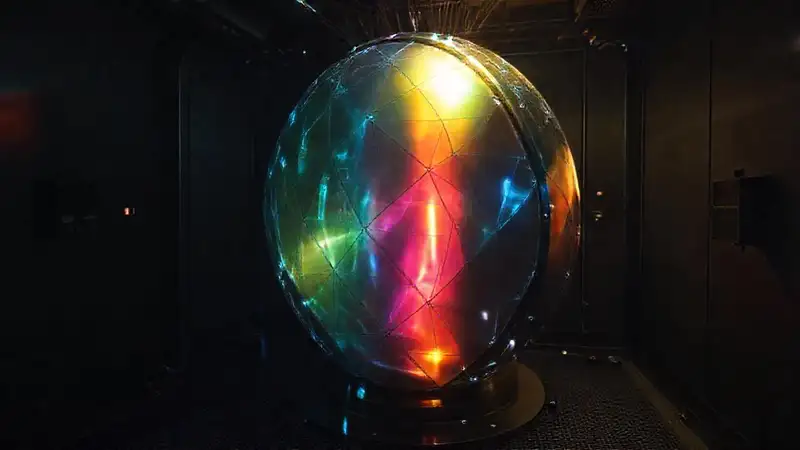 Estructura futurista y misteriosa en contención