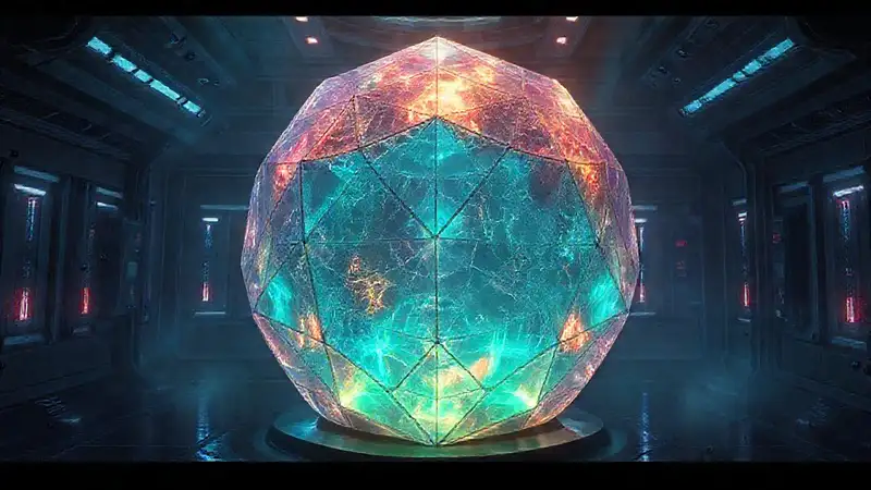 Estructura geométrica misteriosa y segura luminosa