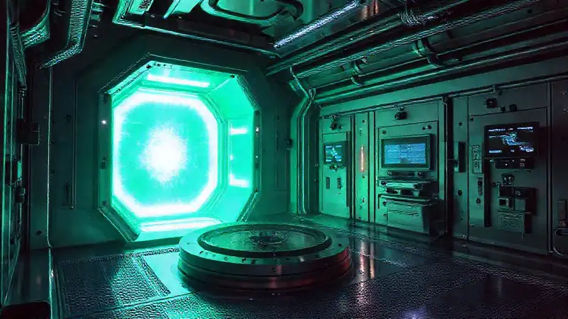Cámara futurista con energía y seguridad avanzada