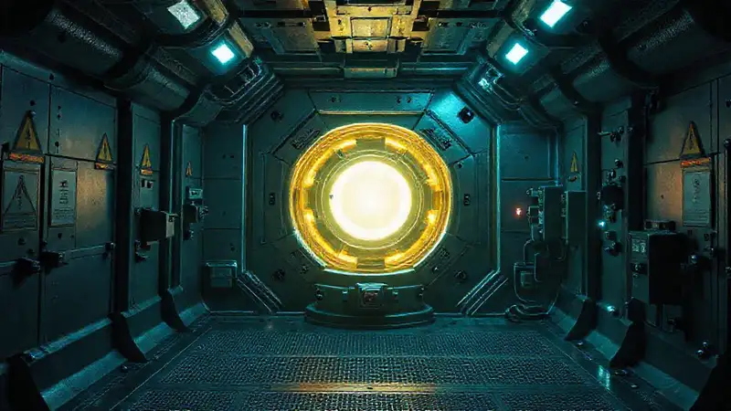 Estructura de contención con energía misteriosa y tecnología
