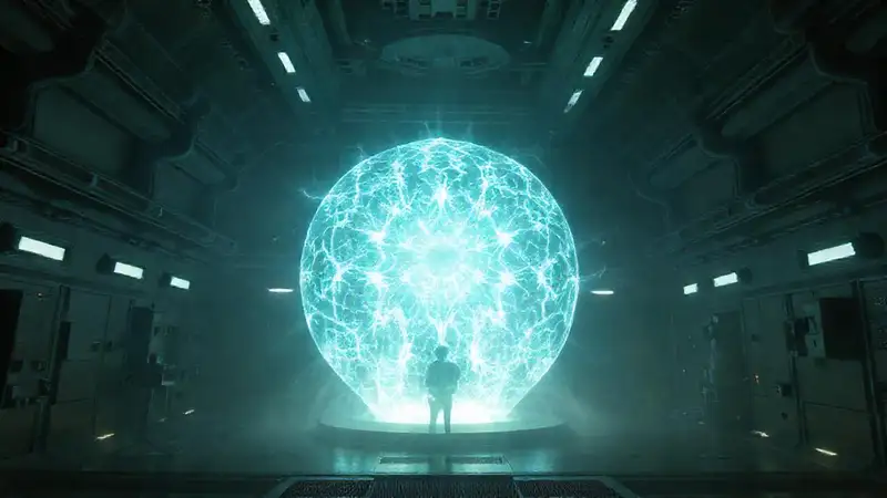 Estructura misteriosa con energía y seguridad tecnológica