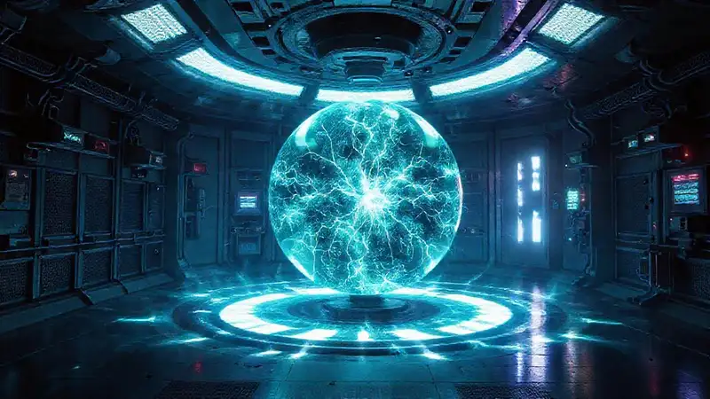 Esfera de energía electromagnética en contención avanzada