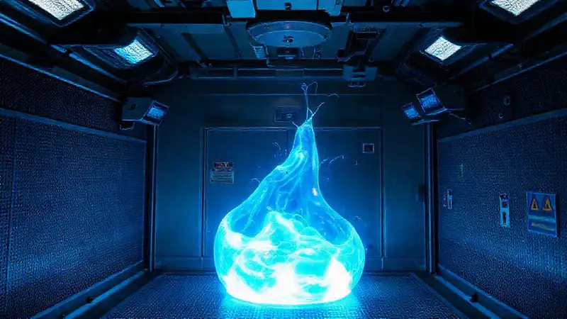Sala de contención con energía y vigilancia