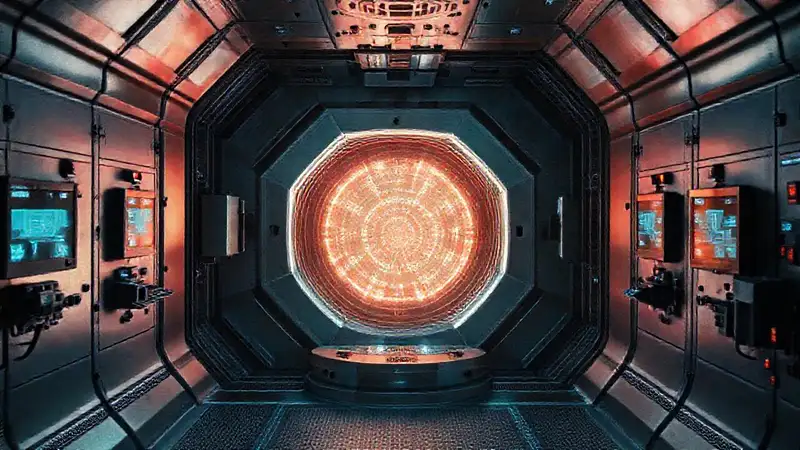 Cámara de contención con núcleo anomalous brillante