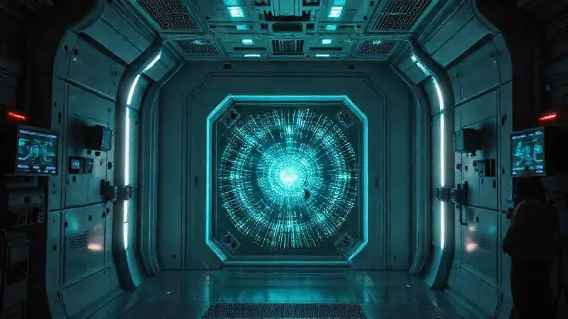 Cámara de contención futurista y segura