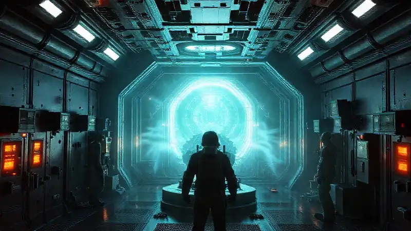 Sala segura con campo electromagnético y misterio