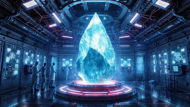 Estructura cristalina misteriosa en contención secreta