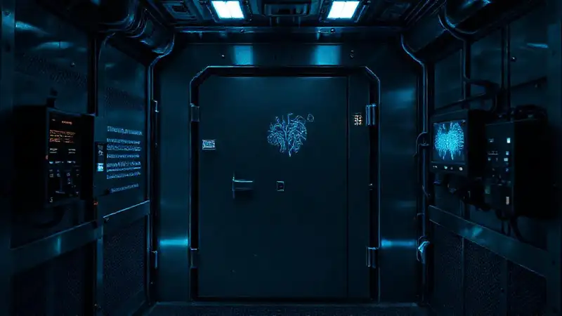 Sala de contención metálica y tecnológica