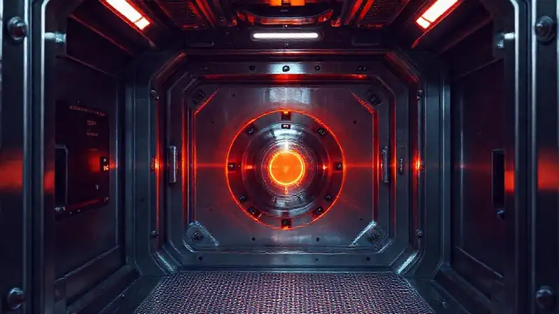 Habitación segura con objeto misterioso y energía