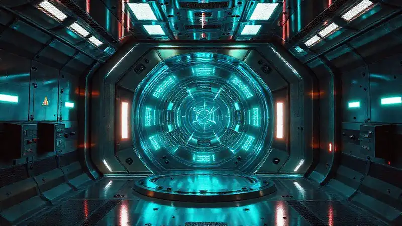 Cámara de contención futurista y segura