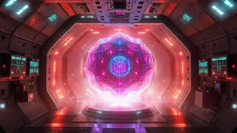 Cápsula de contención tecnológica y misteriosa