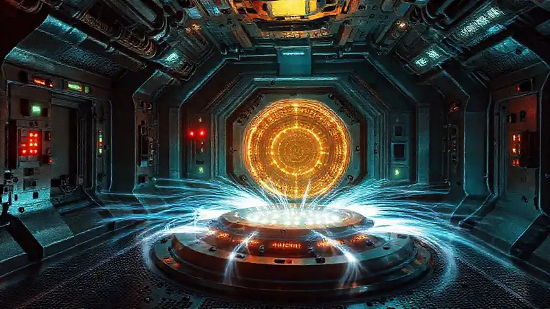 Cámara futurista con energía y seguridad avanzada