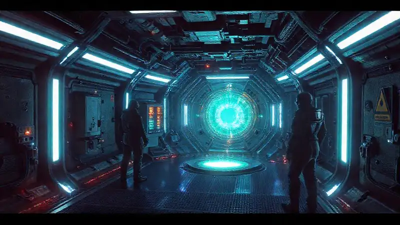 Cápsula subterránea con energía y vigilancia futurista