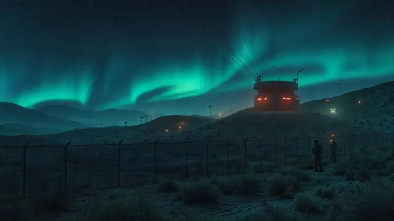 Valla, vigilancia y ambiente misterioso