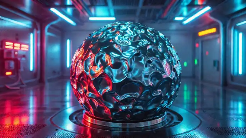 Estructura metálica futurista y segura, misterio presente