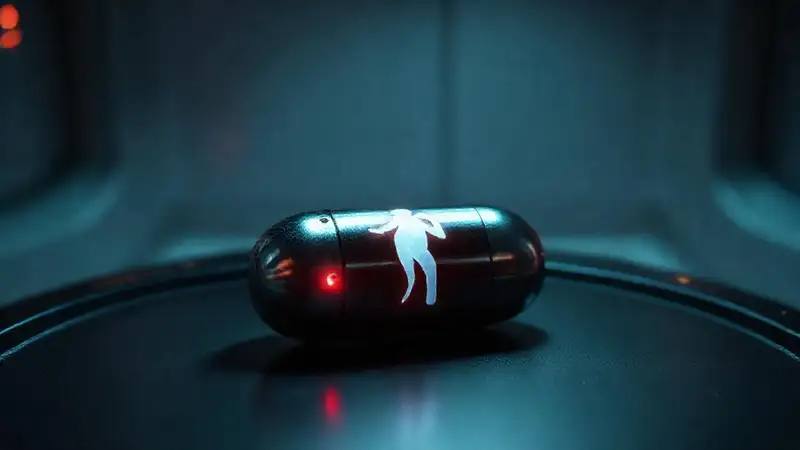 Capsula metálica con contacto biológico y advertencias