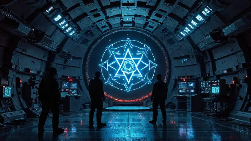 Estructura futurista de alta seguridad y secreto