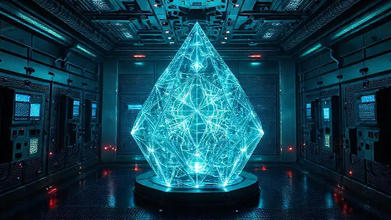 Estructura segura con patrones luminosos y protección