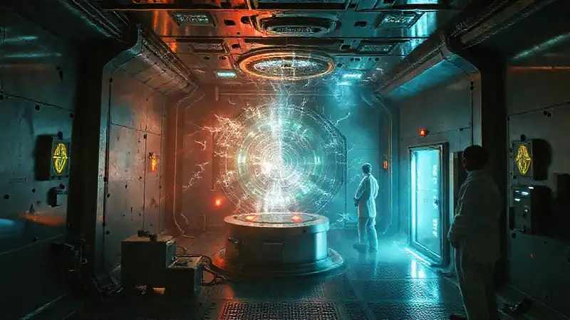 Campo energético misterioso en cámara de contención