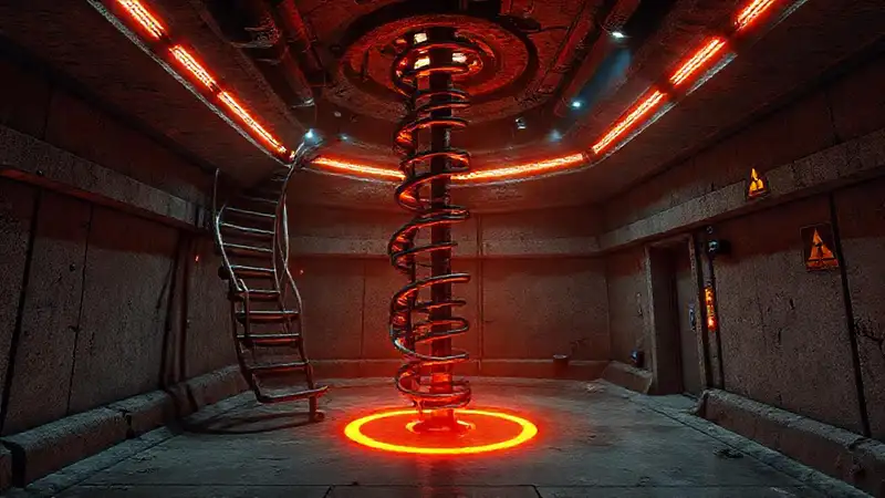 Estructura metálica, campo luminoso y advertencias