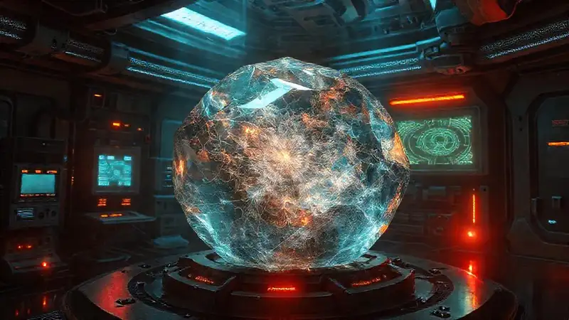 Cristal fractal con emisión electromagnética